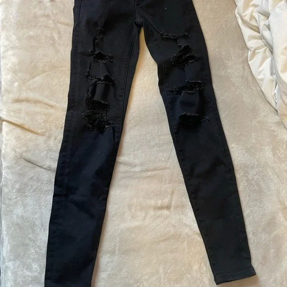 Black Ripped Jeans - Picture 2 of 3